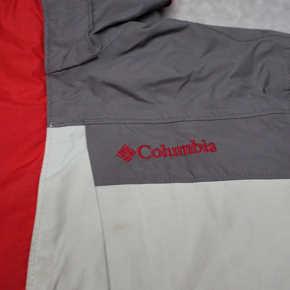 Columbia Jacket Youth 14/16 Red Bugaboo Waterproof Wind Rain Hiking 3in1 Shell